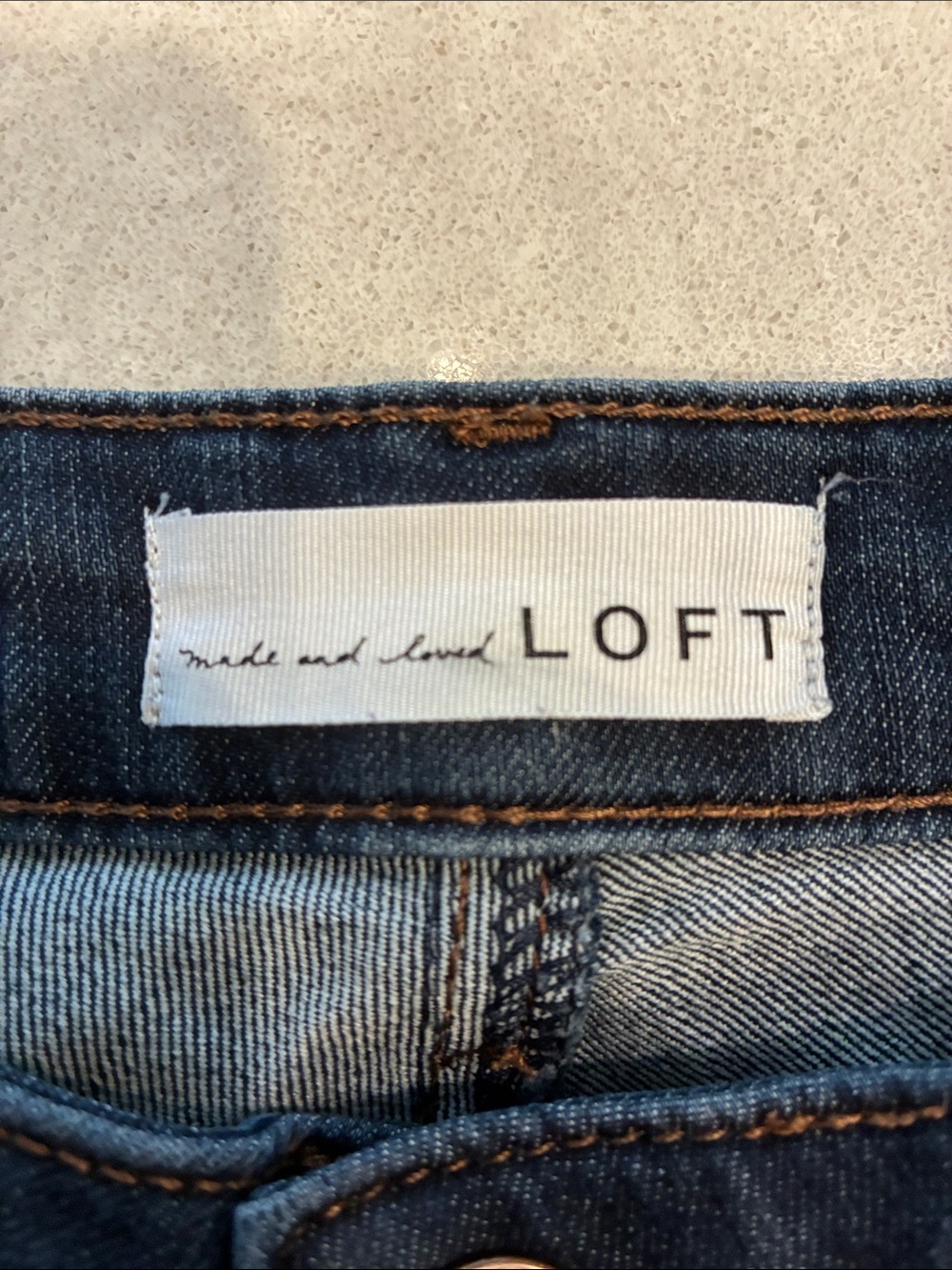 LOFT Dark Wash Skinny Jeans - Deep Blue - Picture 2 of 6